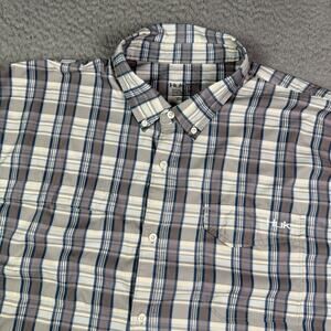 Huk Fishing Shirt Mens 2XL Multicolor Plaid Tide Point Performance Vented